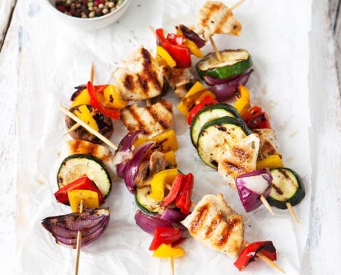 brochetas de vegetales