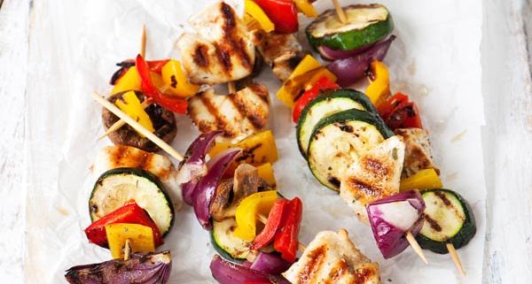 brochetas de vegetales