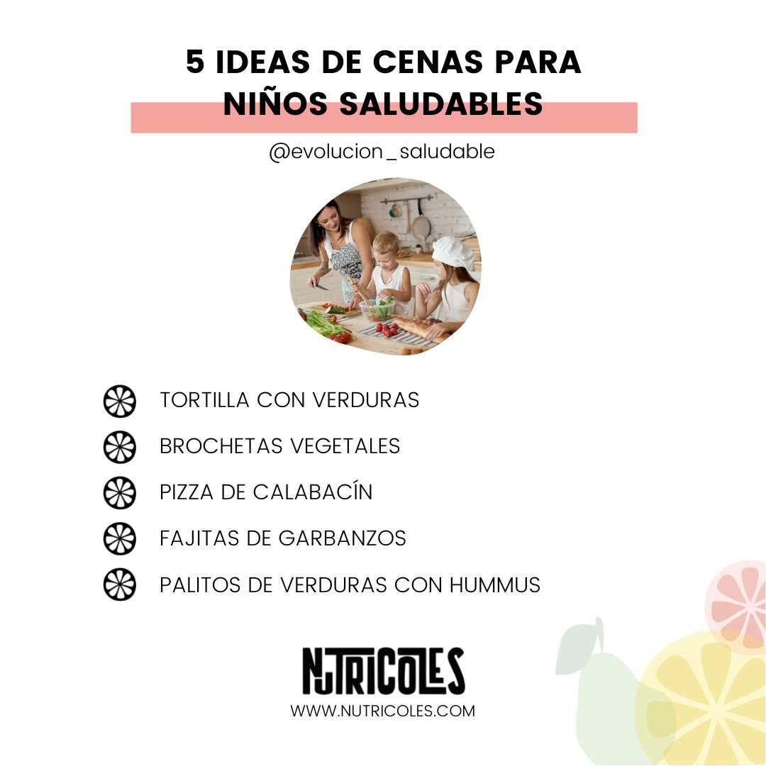 ideas de cenas saludables para niños