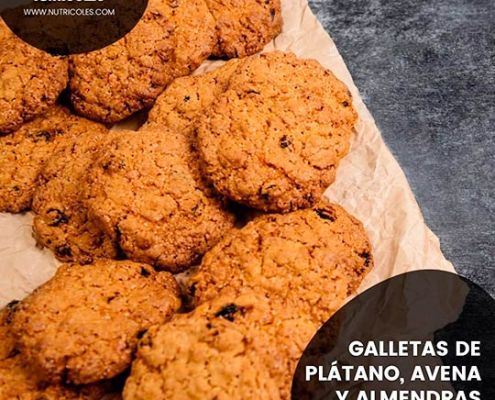 galletas de plátano, avena y almendras