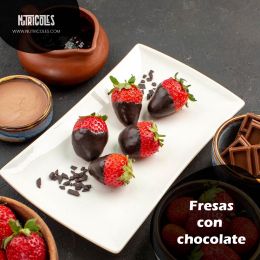 fresas con chocolate