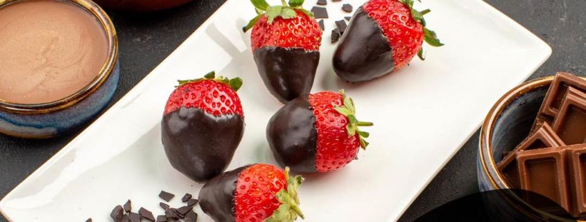 fresas con chocolate