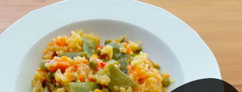 Receta de arroz amarillo con verduras