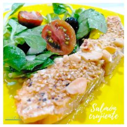 Receta de salmón crujiente