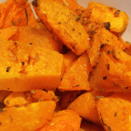 Calabaza especiada al horno