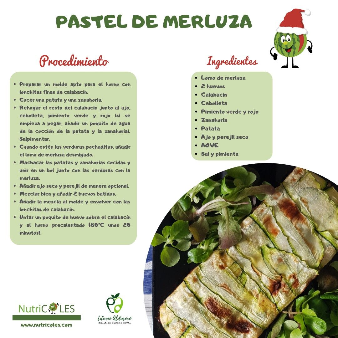 Receta de pastel de Merluza