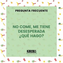 Mi hijo no quiere comer, ¿qué hago?