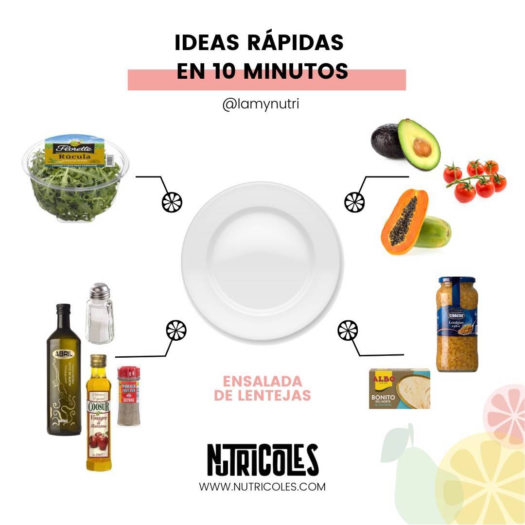 ensalada rápida de lentejas