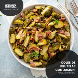 COLES DE BRUSELAS CON JAMÓN