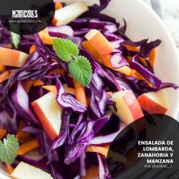 ENSALADA DE LOMBARDA, ZANAHORIA Y MANZANA