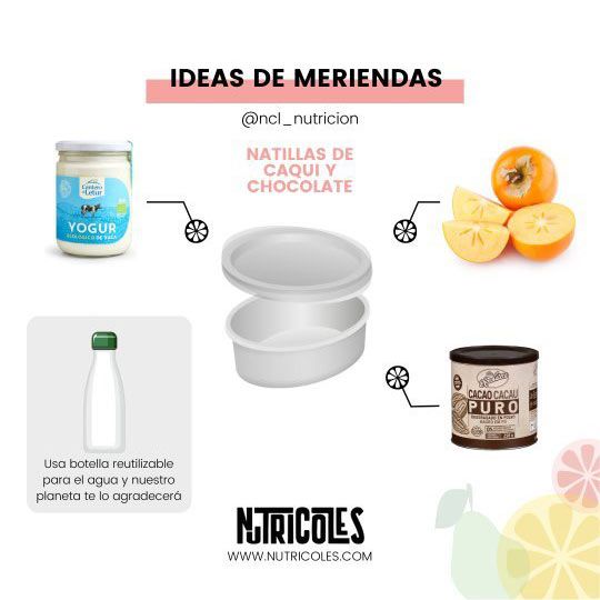 Natillas de caqui y chocolate