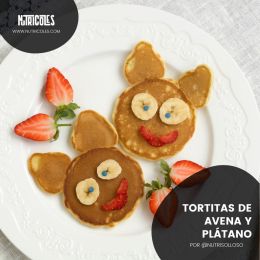 Tortitas de avena y plátano