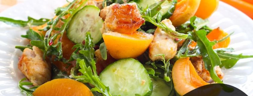 Ensalada con albaricoque